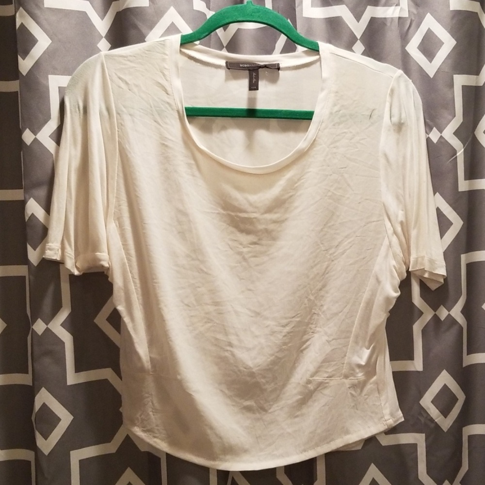 BOGO BCBGMaxAzria Cream Modal Crop Top